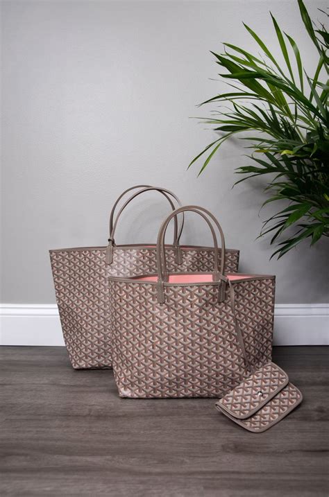 grey and pink goyard bag|goyard tote bag size.